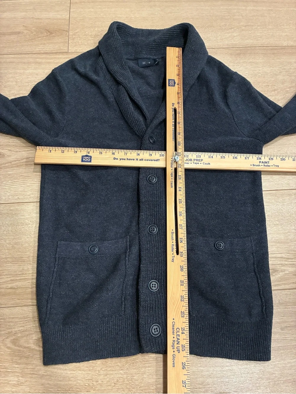 J. Crew Men’s Shawl Collar Cotton Navy Blue Cardigan Size S